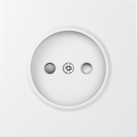 Накладка для розетки без заземления, со шторками 16A 250 В~, матовый белый, серия S08