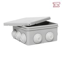 Коробка распаячная КМР-030-014 с крышкой  наружная (100х100х50)  8 мембранных вводов IP54 EKF PROxim