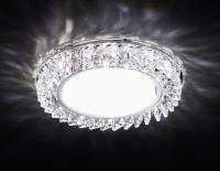 G255 CH хром/прозрачный хрусталь GX53+3W(LED WHITE)