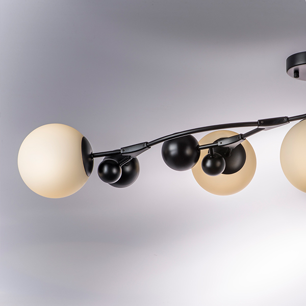 815557 Люстра CROCO 5х5W (led) G9 ЧЕРНЫЙ МАТОВЫЙ/БЕЛЫЙ