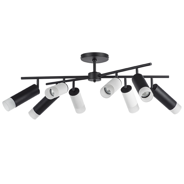 LR7283648741 Люстра RULLO 8х50W GU10 ЧЕРНЫЙ/БЕЛЫЙ (571728+214436-4+214487-4+202431-8)