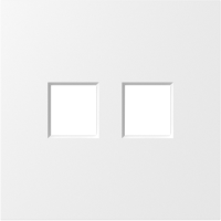 Накладка 2-я для розеток RJ45,TV,SAT, матовый белый, серия S08