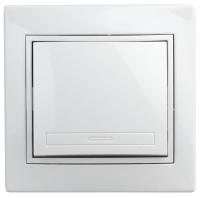 1А-101-01 Intro Выключатель, 10А-250В, СУ, Al+Cu, Plano, белый (10/200/2400)