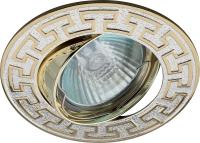 KL28 А S/GD Светильник ЭРА литой пов. "антик Т" MR16,12V/220V, 50W   серебро/золото (100/2100)