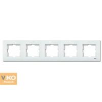 90960204 Рамка 5х горизонт. белая VIKO KARRE