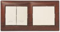Legrand Valena Тонированное дерево Рамка 2-ая гориз