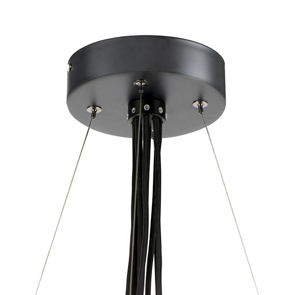 803287 Люстра GLOBO 8х40W E14 ЧЕРНЫЙ МАТОВЫЙ/БЕЛЫЙ