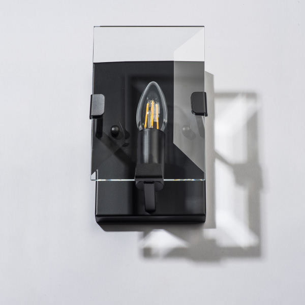 713617 Бра NOVARA 1x40W E14 ЧЕРНЫЙ МАТОВЫЙ