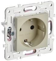 SKANDY Розетка с заземлением с защитными шторками 16А SK-R04B бежевый IEK