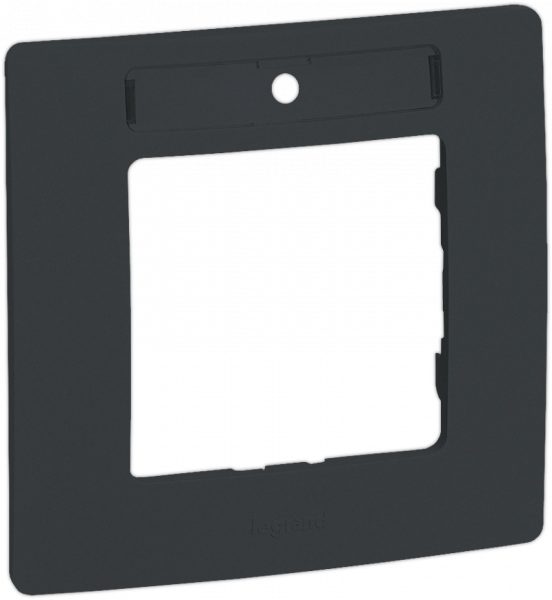 Legrand Etika Антрацит Рамка 1-ая с держателем для маркировки антрацит