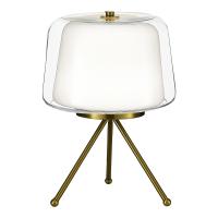 SL6127.304.01 Светильник настольный ST-Luce Латунь/Белый, Прозрачный LED 1*16W 3000K PANDORA