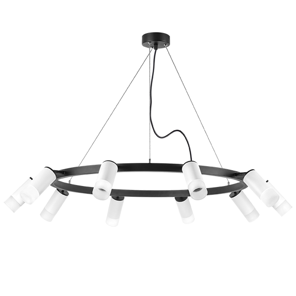 LR0203601 Люстра RULLO 10х50W GU10 ЧЕРНЫЙ/БЕЛЫЙ (571020+214436-10+202431-10)