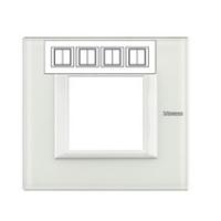 BT Axolute Белое стекло Рамка 2+2+2+2 мод прямоугольная горизонтальная
