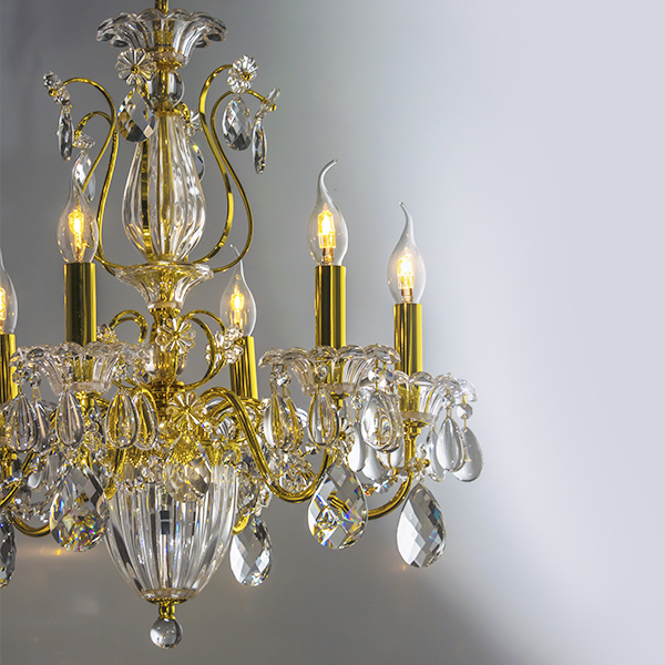 790062 Люстра SCHON 6x60W E14 Gold