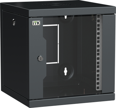 ITK LINEA WS Шкаф 10 9U 320х310мм дверь обзорная со стеклом черный