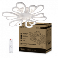 Светильник сд ELEGANT IRIS 120Вт 230В 3000-6500K 8400Лм 607х535х85мм c пультом ДУ белый IN HOME