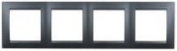 Рамка на 4 пост  графит