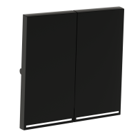 Клавиши для выключателя/переключателя двухклавишного с подсветкой, S70 (черный матовый)