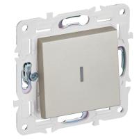SKANDY Выключатель 1-клавишный с индикацией 10А SK-V07Sh шампань IEK