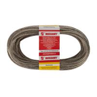 Трос стальной в ПВХ оплетке d=4,0мм, прозрачный (моток 20м) REXANT