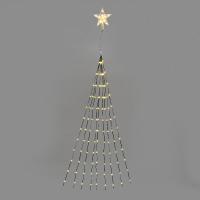 Гирлянда светодиодная из росы с макушкой на елку 9 нитей х 2м, 200LED, эффект водопада, теплый белый цвет, 230В NEON-NIGHT