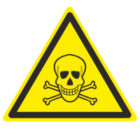 Знак пластик W03 "Опасно. Ядовитые вещества" (200x200x200) ГОСТ 12.4.026-2015 EKF PROxima