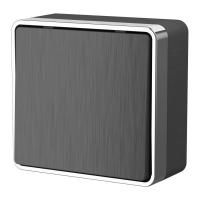 Выключатель одноклавишный проходной Gallant (графит рифленый) / W5012004