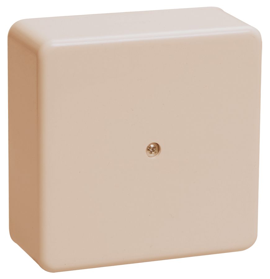 Коробка распаячная КМ для открытой проводки 75х75х20мм слоновая кость IEK