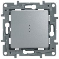 Legrand Etika Алюм Переключатель с подсветкой  10А  авт. клем