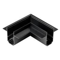 509247 Соединитель L-образный горизонтальный встраиваемый UNO ЧЕРНЫЙ