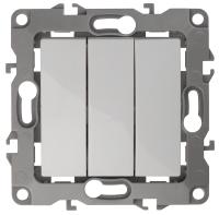 12-1107-01 ЭРА Выключатель тройной, 10АХ-250В, IP20, Эра12, белый (10/100/3200)