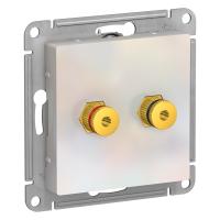 ATLASDESIGN АУДИОРОЗЕТКА двойная, ЖЕМЧУГ