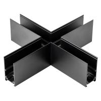 509187 Соединитель X-образный накладной UNO ЧЕРНЫЙ