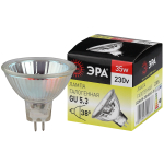 GU5.3-JCDR (MR16) -35W-230V-CL  Лампа галогенная ЭРА GU5.3-JCDR(MR16)-35W-230V-CL 35Вт софит теплый белый свет GU5.3