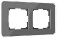 W0022440/ Рамка на 2 поста Elite (графит  стекло)