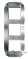 BT Axolute Фактурная сталь Рамка 2+2+2 мод эллипс