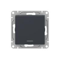 Механизм выключателя, одноклавишный, с подсветкой, графит Эпика EKF