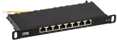 ITK 0 5U патч-панель кат.6A STP 8 портов 10 Dual IDC