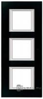 BT Axolute Черное стекло Рамка 2+2+2 мод прямоугольная (надпись вертикально)