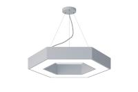 Светильник светодиодный Geometria ЭРА Hexagon SPO-123-W-40K-045 45Вт 4000К 2500Лм IP40 600*600*80 белый подвесной