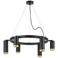 LR01637387340 Люстра RULLO 6х50W GU10 ЧЕРНЫЙ (571016+214437-3+214487-3+203440-6)