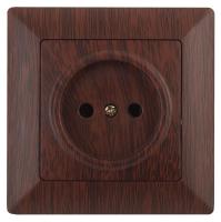 4-201-10 Intro Розетка 2P, 16А-250В, СУ, Solo, венге (10/200/2400)