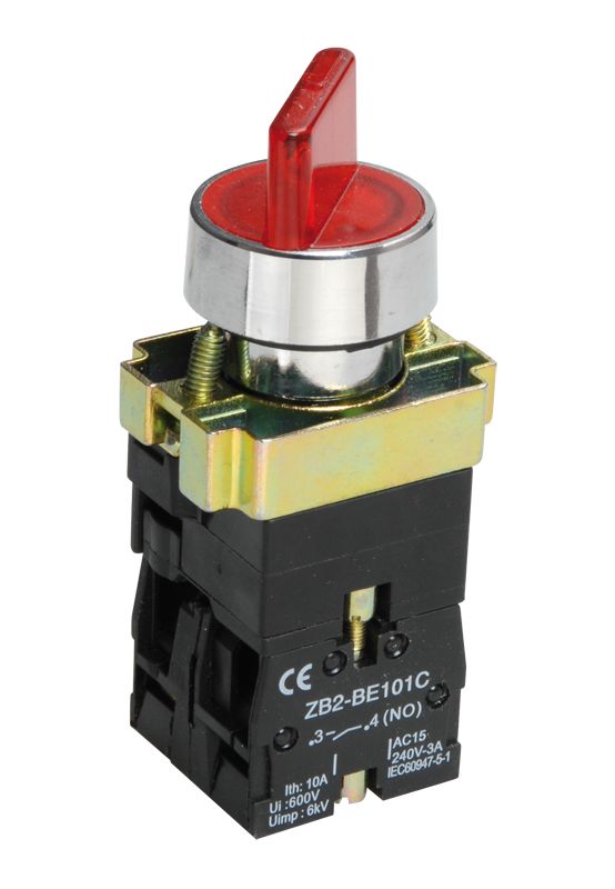 Переключатель LAY5-BK2465 на 2 положения красный IEK