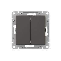 Механизм выключателя, двухклавишный, кнопочный, мокко Эпика EKF