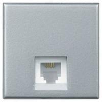 BT Axolute Алюминий Розетка телефон RJ11 3 кат. 2 мод