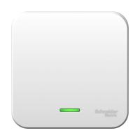 BLANCA О/У 1-клавишный ВЫКЛЮЧАТЕЛЬ (сх.1) с подсв.МЕТАЛ.ПЛ.,10А,250В,БЕЛЫЙ