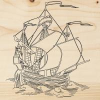 Доска для выжигания «Каравелла», 150х150мм, 1 шт., пакет REXANT