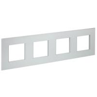 SKANDY Рамка 4-местная SK-F34S металл серебряный IEK
