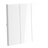 Клавиши для выключателя/переключателя трехклавишного, S70 (белый глянцевый)