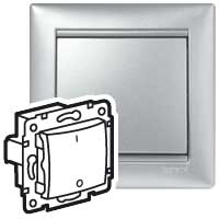 Legrand Valena Алюминий Выключатель 1-клавишный 3-х полюсный  10A 400В  для флюросцентных ламп